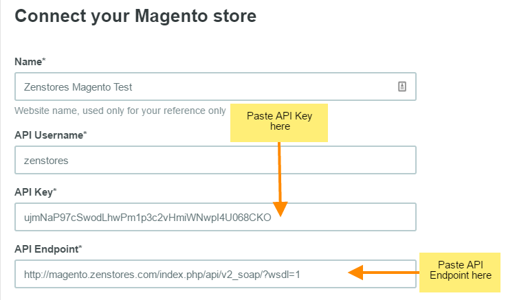 help how to connect magento 16
