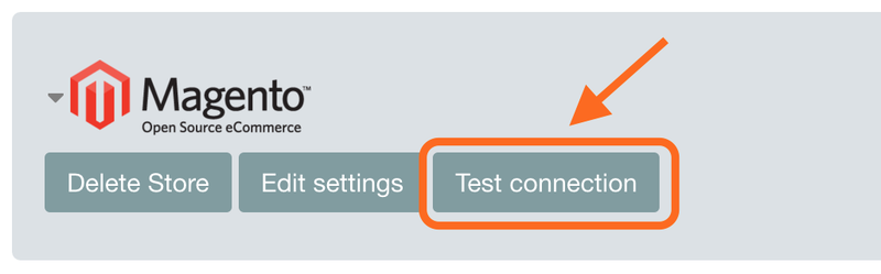 Magento - test connection