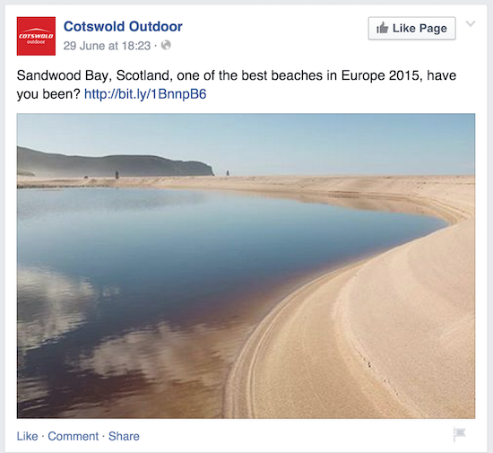Facebook Example - Cotswold